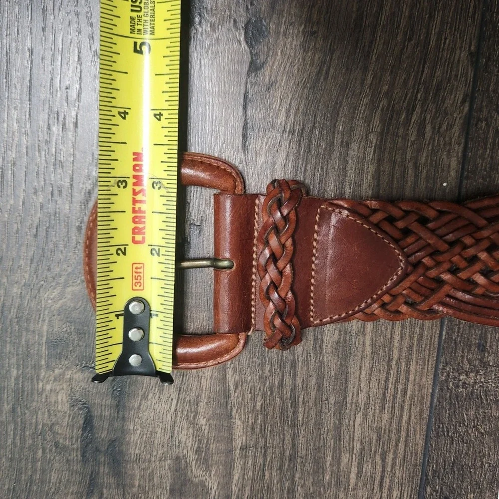 Vintage Leather Braided Belt  Bohemian, Cottagecore, Western, Equestrian Women M